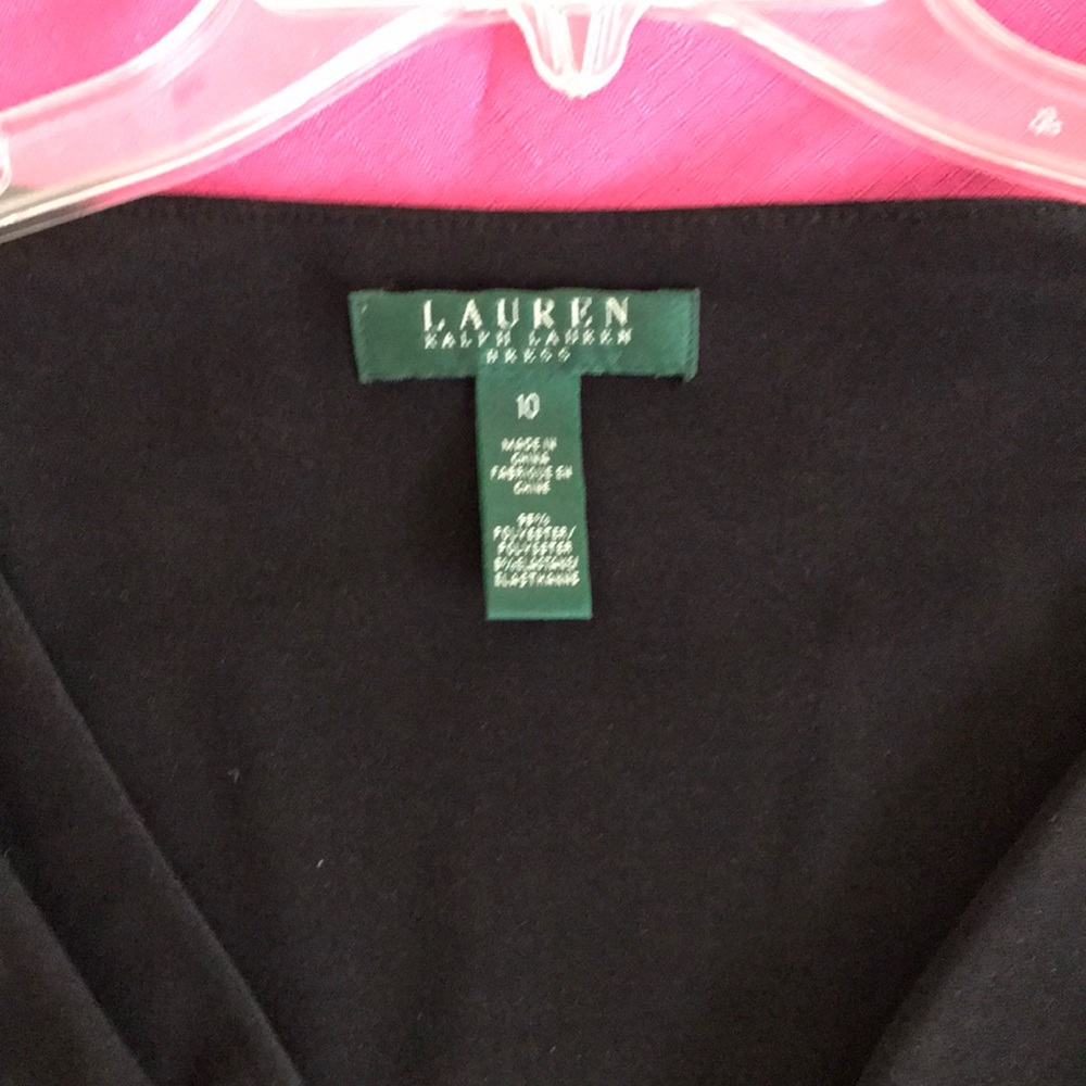 Ralph Lauren black dress.